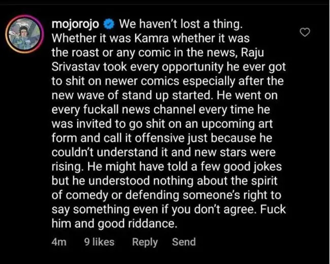 comedian-rohan-joshi-called-raju-srivashtva-death-karma-get-trolled-later-clarifies-for-insensitive-comment