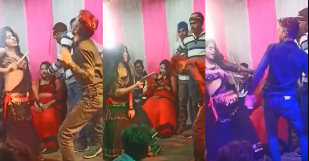 dancer-pulled-out-gun-while-dancing-in-a-district-of-madhya-pradeshvideo-going-viral