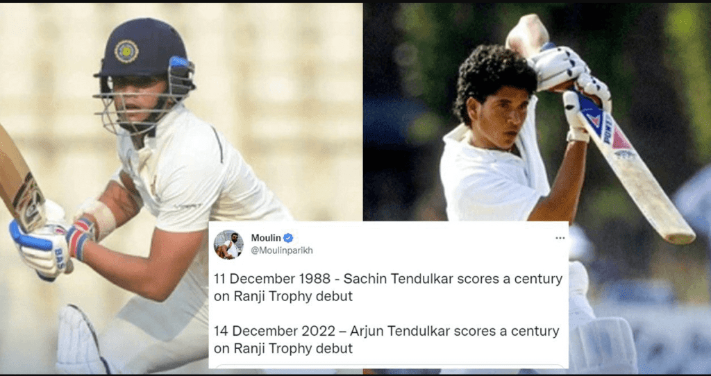 sachin-tendulkar-gave-his-reaction-on-arjun-tendulkar-scoring-a-century