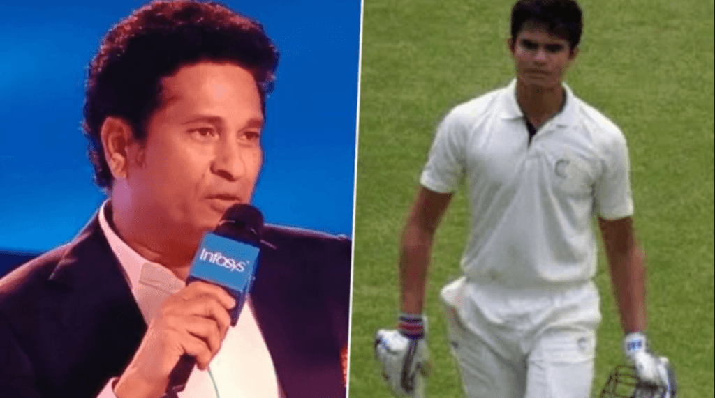 sachin-tendulkar-gave-his-reaction-on-arjun-tendulkar-scoring-a-century