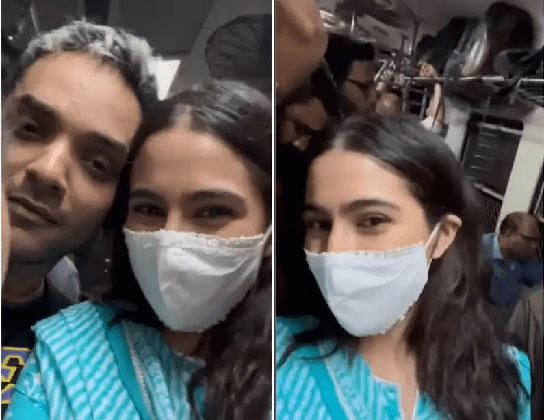 sara-ali-khan-was-seen-traveling-in-a-mumbai-local-train-the-video-is-going-viral